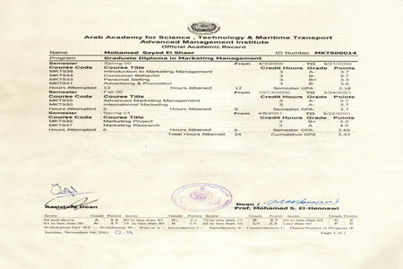 AASTMT Marketing Diploma